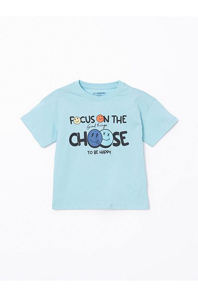 LC Waikiki LCW Kids Crew Neck Printed Boys' Pajamas Set with Shorts