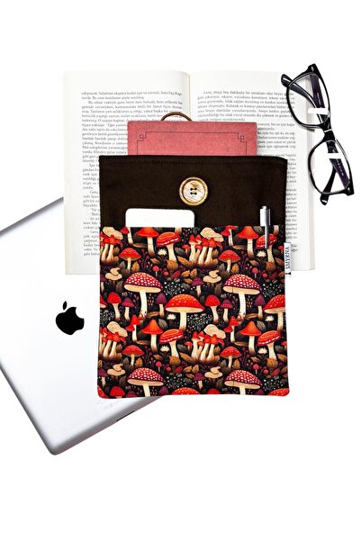Smyrna Book Case / Tablet Case / Ebook Case / Multi-Purpose Case (Mushrooms)