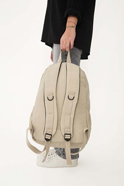 Lifonbag Unisex Suya Dayanıklı Krinkıl Kumaş Çok Gözlü Laptop Okul Ve Seyahat Sırt Çantası