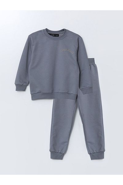 LC Waikiki Crew Neck Printed Baby Boy Tracksuit Set