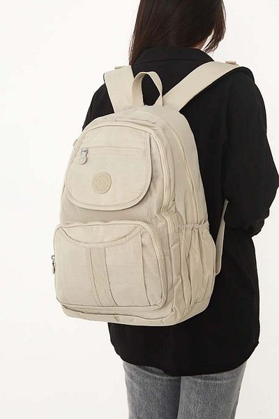 Lifonbag Unisex Αδιάβροχο Crinkle Υφασμάτινο Σχολικό και Ταξιδιωτικό Σακίδιο Πολλαπλών Διαμερισμάτων Laptop