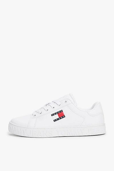 Tommy Hilfiger Pohodlné dámske biele tenisky – plochá podrážka, nízky členok, logo EN0EN02703-YBS