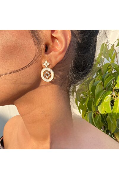 REYNA Kadın Gold / Gümüş Yuvarlak Model Küpe