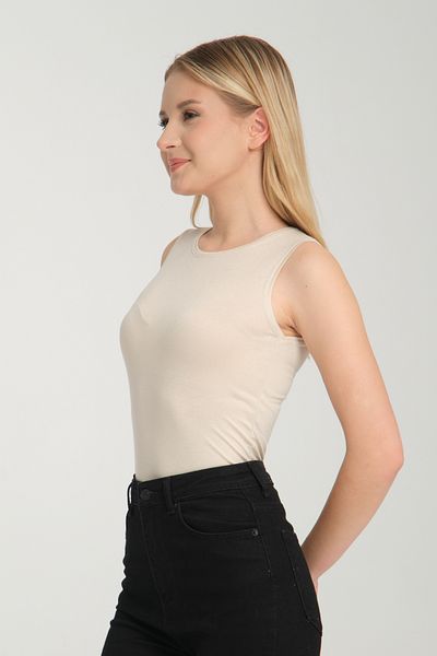 YCG GİYİM Αμάνικο μπαλάκι Crew Neck