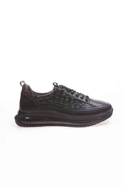Vantaggio Pantofi sport casual pentru bărbați Taiwo Black 100% piele naturală