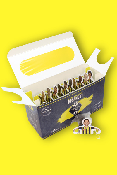 COZ TEA Sarı Lacivert Efsane 11 Magnetli Piramit Poşet Futbolcu Çayları - Earl Grey Çay
