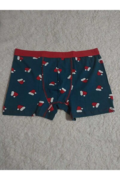 aryam butik Πρωτοχρονιάτικη χριστουγεννιάτικη ιδέα Άγιος Βασίλης με καπέλο βαμβακερό ανδρικό μπόξερ