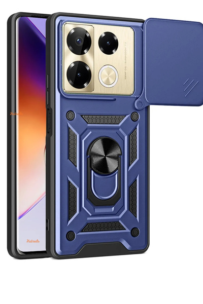 Hatreds İnfinix Note 40 Pro Uyumlu Magnetic Standlı Sürgülü Kamera Korumalı T...