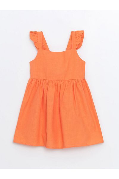 LC Waikiki Νέα σεζόν Baby Girl Dress με τετράγωνο γιακά - S5EO02Z1