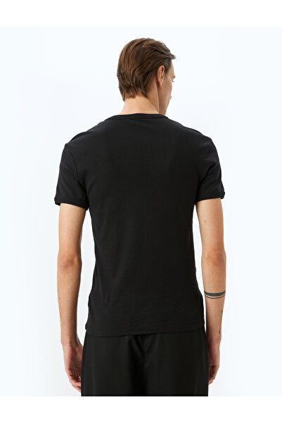 Koton Kısa Kollu Bisiklet Yaka Pamuklu Slim Fit Tişört