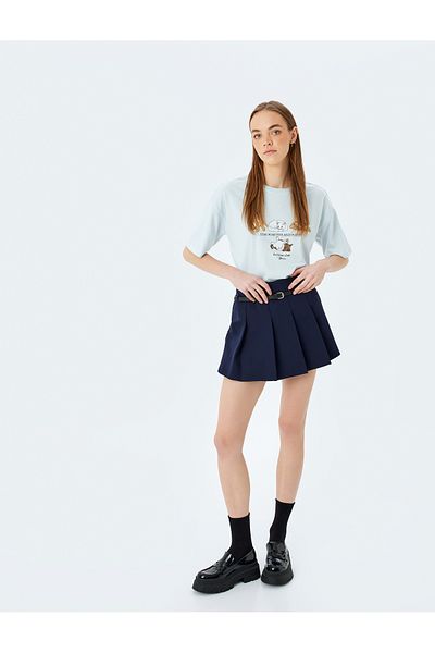 Koton Tricou oversize cu mânecă scurtă cu imprimeu de pisici