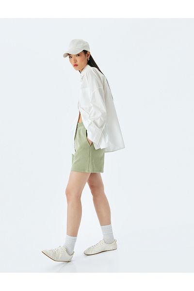Koton Comfortable Fit Shorts with Pocket Detail and Lace-Up Waist