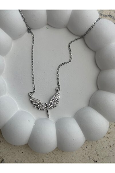 Axamore Melek Kanadı Çelik Kolye