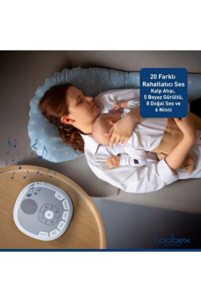 Loobex Beyaz Gürültü Cihazı (Anne Kalp Atışı Kaydeden)