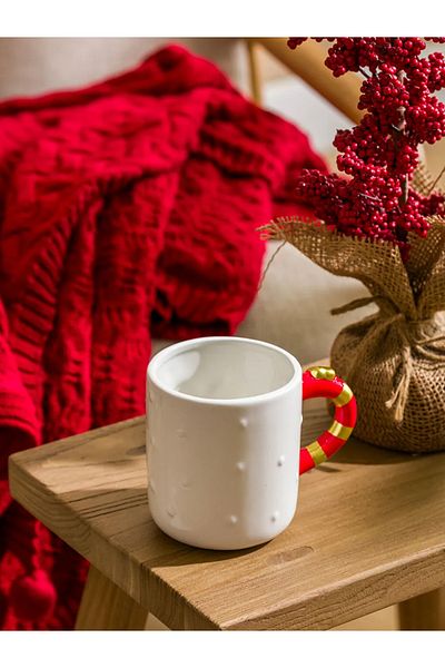 LC Waikiki Lcw Home White Christmas Themed Ceramic Mug 492 ml