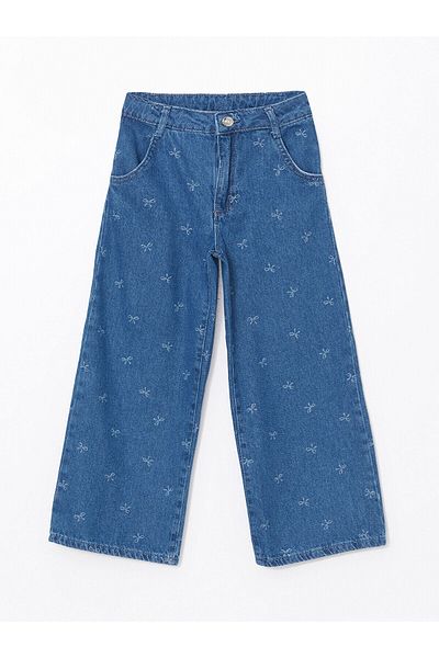 LC Waikiki Pantaloni de jeans pentru fete Lcwk cu talie elastică reglabilă