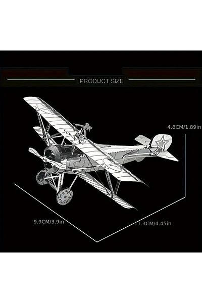 DIY 3D Metal Puzzle Puzzle Newpiort 17 Fighter Plane 46 Pieces Above 14+ Years Old Gift