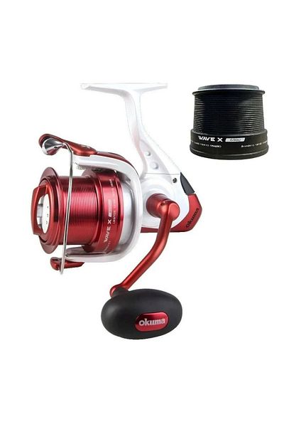 Okuma Wave X-6000 3+1Bb Surf Fishing Line Machine (with Graphite Shallow Spare Head)