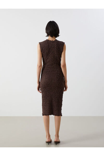 LC Waikiki Damen-Strickkleid mit Rundhalsausschnitt – W4LK01Z8