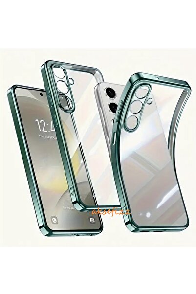 AKSEFİZZ Samsung Galaxy A35 5G Uyumlu Kamera Lens Korumalı Kenarları Renkli Ş...