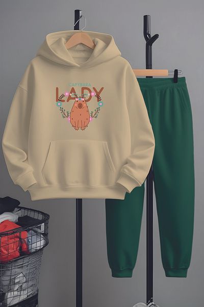 MYADA Set de trening premium pentru damă cu model Capybara - 22994