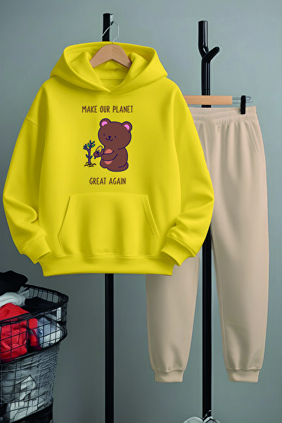 MYADA Premium set trenerke za ljubitelje prirode medveda Štampano 22790