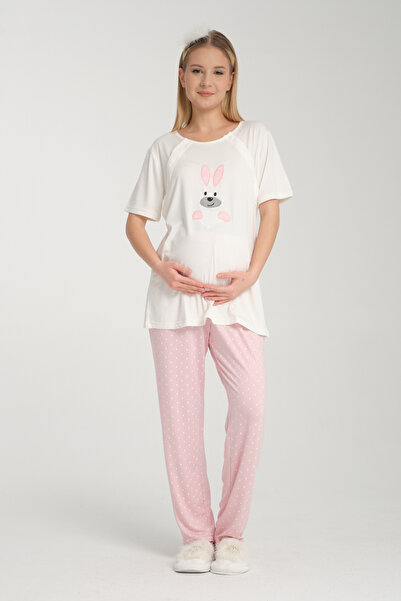 Effortt طقم بيجامة من Venera Baby Effortt Rabbit مع تفاصيل سهلة للرضاعة الطبيعية
