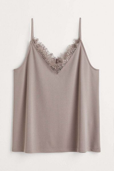 H&M Lace-trimmed cami top