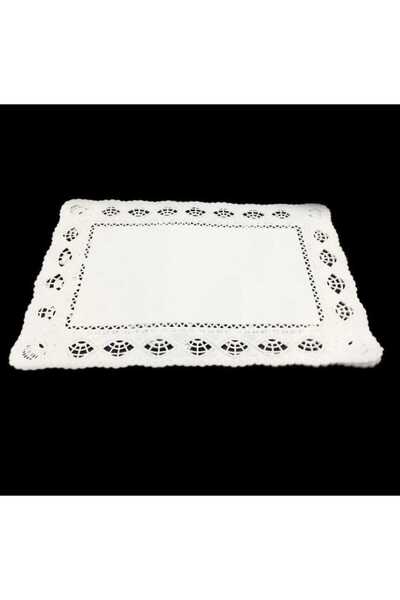 shop Kağıt Dantel Tabak Altlığı-Servis Altlığı Dikdörtgen 20 Adet 26x37cm