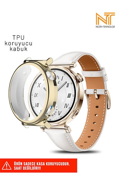 Nezih Case حافظة حماية متوافقة مع ساعة Huawei Watch GT 5 مقاس 41 ملم من مادة TPU (سيليكون ناعم).