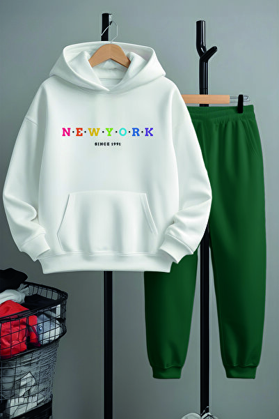 MYADA Σετ φόρμας Premium New York Printed Bottom Top 22854