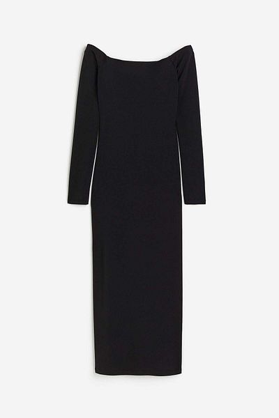 H&M Off-the-shoulder jersey dress