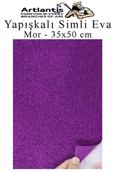 Artlantis Yapışkanlı Simli Eva 35x50 cm 1 Adet Simli Yapışkanlı Eva Süngeri O...