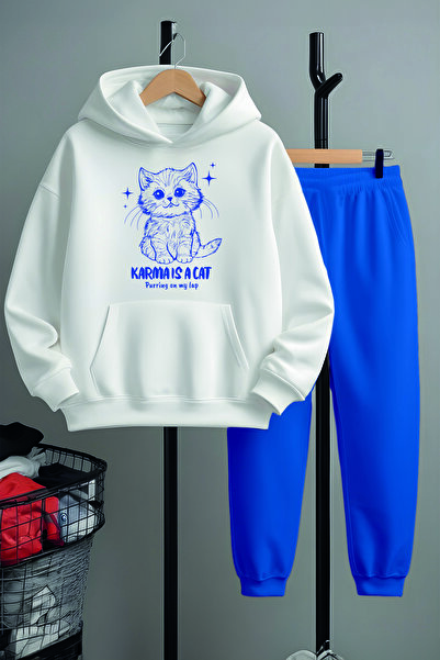 MYADA Преміум-комплект спортивного одягу з принтом милого котика 22946