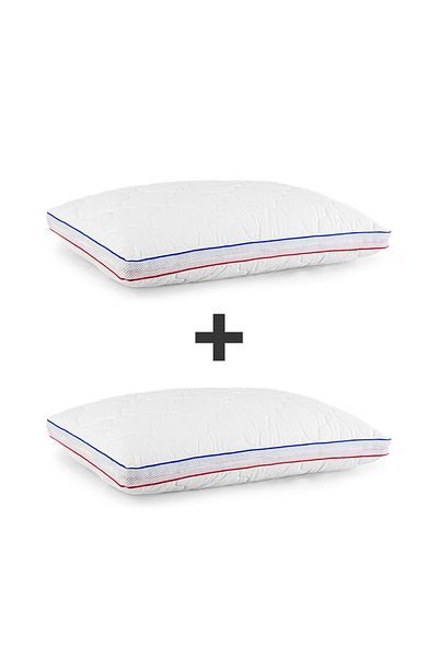 moda home bedding 2 Piece Air Conditioned Soft Pillow, Quilted Microbober Fabric (Bead Silicone) 1000 Gr