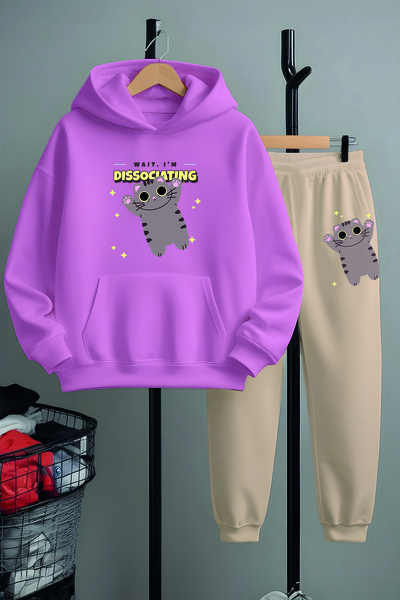 MYADA Premium Fun mačka Štampano Trenerka set 22784