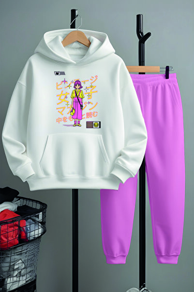 MYADA Преміум-комплект спортивного одягу з принтом дівчинки-фотографа 22979