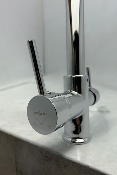 AKBELLİ GROUP Deltamix Water Purification Apparatus - 3 Outlets, Dual Flow, Black & Chrome Sink Faucet, 40 Cartridges