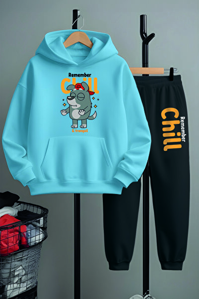 MYADA Set de sus și de jos cu imprimeu Premium Remember Chill 22875