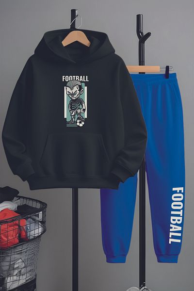 MYADA Set de trening de sus și de jos cu imprimeu de fotbal premium 22797