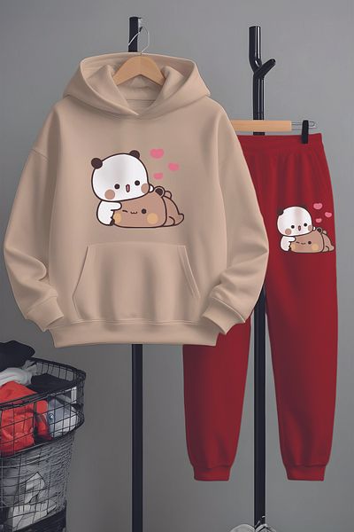 MYADA Set de trening cu imprimeu Love Pıcıgı Bubu în stil premium 23410