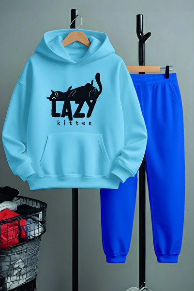 MYADA Преміальний комплект спортивного одягу з принтом Lazzy Cat 23350