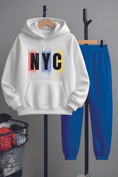 MYADA Set de trening cu imprimeu NYC color premium 12503