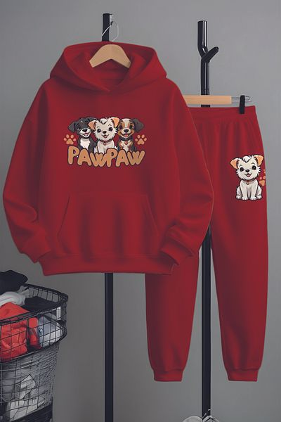 MYADA Set de trening cu imprimeu cu câini drăguți premium 23352