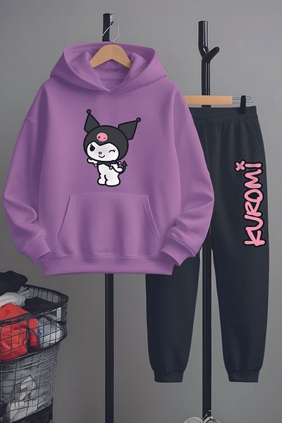 MYADA Premium Style Kuromi Printed Tracksuit Set 22189