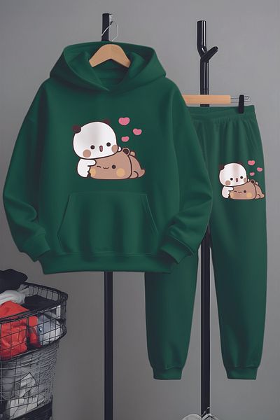MYADA Premium Bubu and Dudu Printed Bottom Top Tracksuit Set 23410
