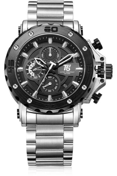 T5 Saat T5 ERKEK KOL SAATİ İÇ FONKSİYONLAR AKTİF CHORONOGRAF SU GECİRMEZ GARA...