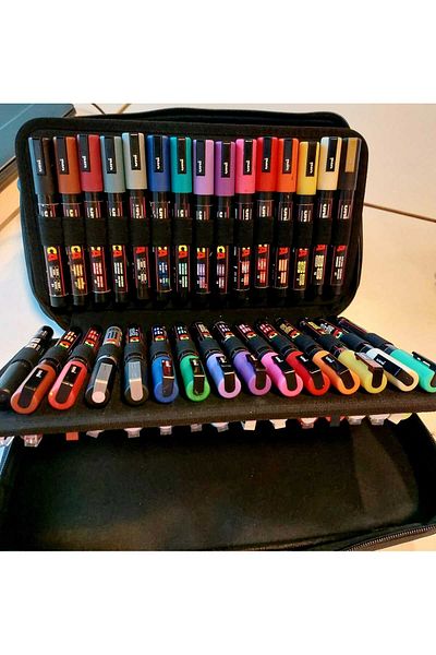 Uni Posca Set of 60 - Pc-1M 20 Pieces, Pc-3M 20 Pieces, Pc-5M 20 Pieces