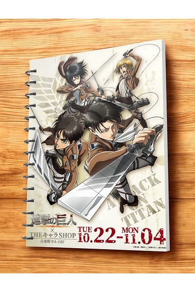 nihonwosekai Attack on Titan Attack on Titan Anime A5 Size Spiral Notebook 50 Sheets