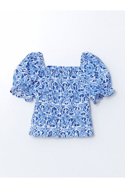 LC Waikiki Bluză crop pentru fete LCW Kids cu gât pătrat
